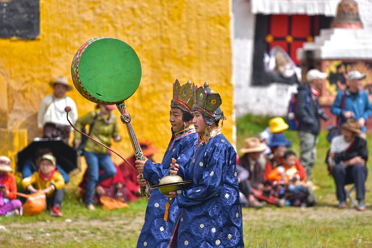 Mask Dance Festival in Huiyuan Monastery
