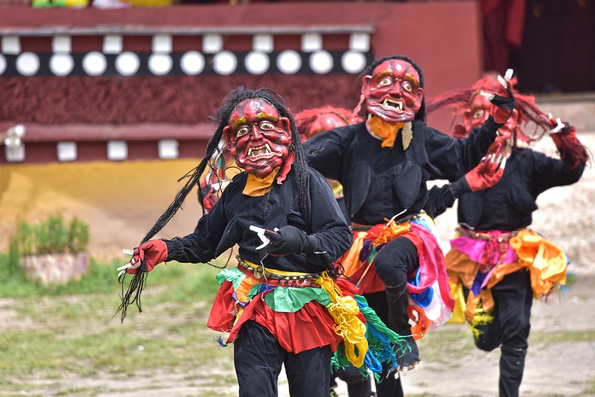 Mask Dance Festival in Huiyuan Monastery